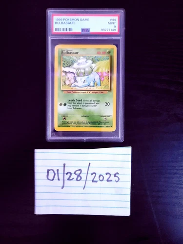 Pokémon Bulbasaur 44/102 Vintage Base Set 1 Unlimited PSA 9