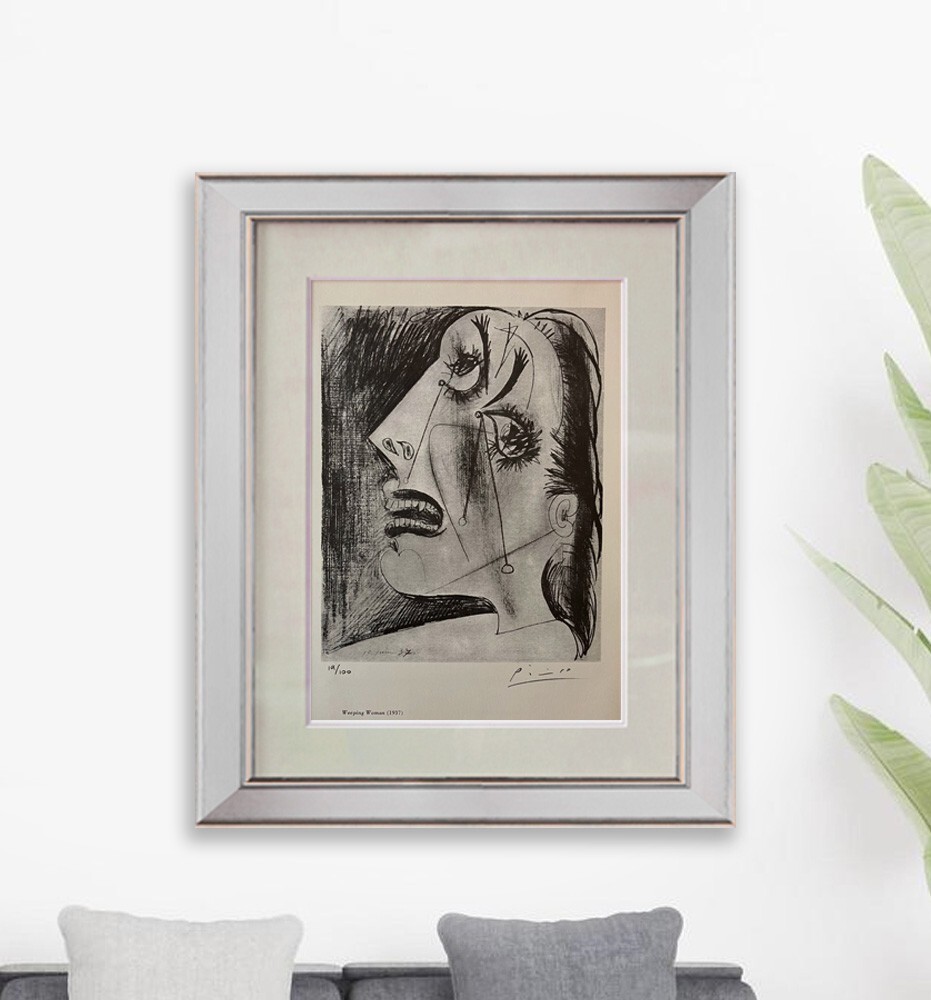 安心の本物保証。PABLOPICASSO作「狩人」ピカソ、純銀製、相続人承諾書