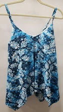 Dreamsuit By Miracle Brands Womens Bathing Suit Tankini Top Blue Multi size 14