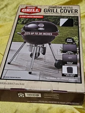 Expert Grill Charcoal Kettle Grill Cover Black Up To 28" Water & UV Resistant