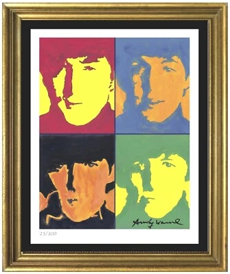 Andy Warhol “Beatles” Collector Edition Print Signed/Hand-Number & COA[unframed]