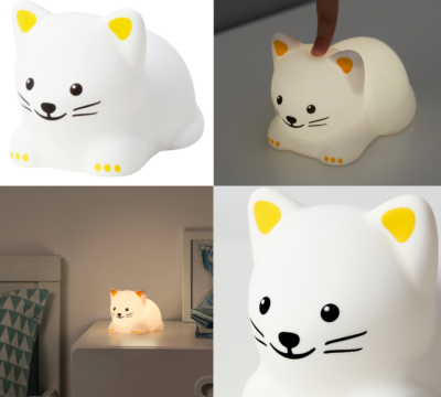 IKEA TOVADER LED Night Light, Children Baby Lamp Cat Battery-Operated  TÖVÄDER