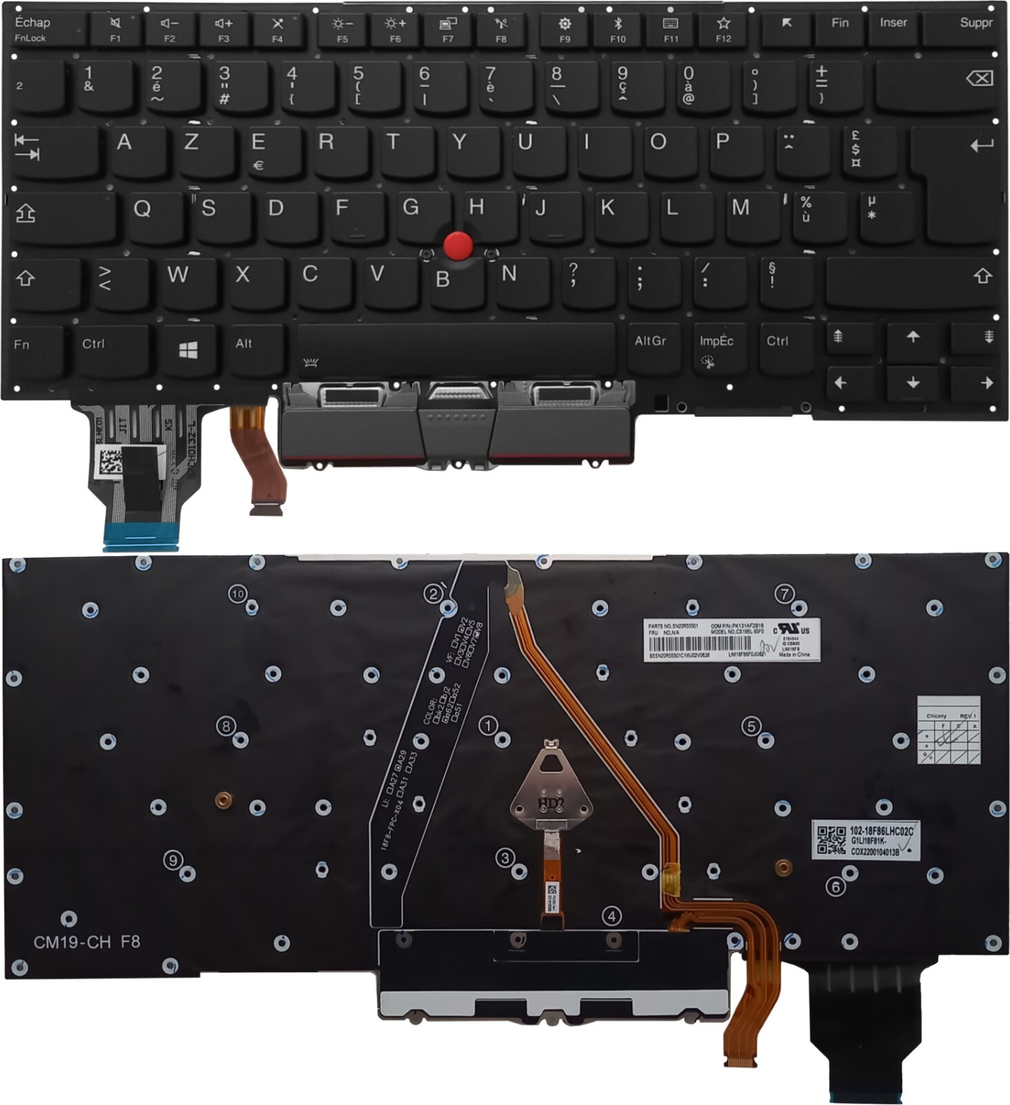 Clavier AZERTY ThinkPad X1 Carbon Gen7 pour travailler en voyage - 2