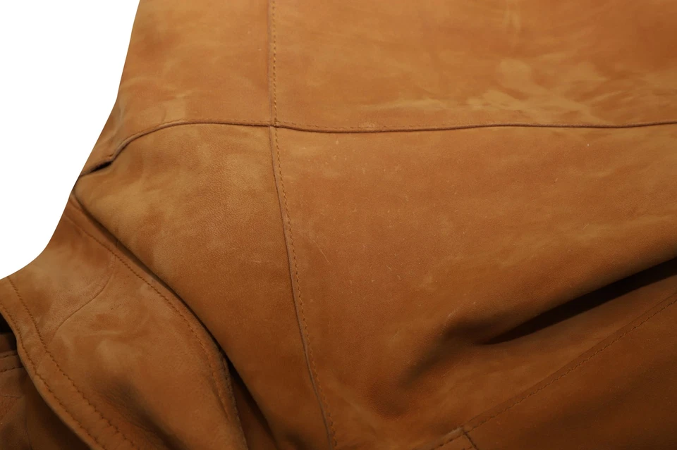 Vince Classic Trench Coat in Brown Lamb Leather - Image 4 of 4