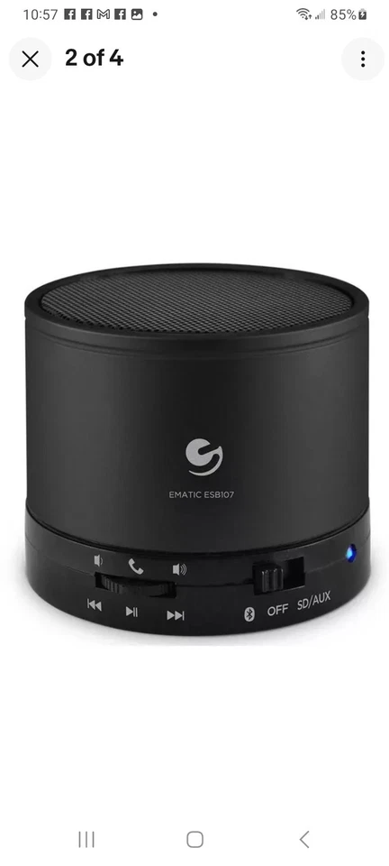 Ematic Wireless Bluetooth Speaker Bundle ~ 7 Accessories Included Dual USB - Image 3 of 4