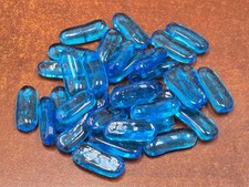 60 PCS SKY BLUE GLASS PEBBLES AQUARIUM VASE CRAFT DECOR