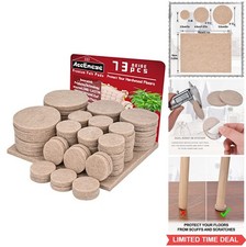 73 Pcs Felt Furniture Pads Self-Adhesive Chair Leg Floor Protectors for