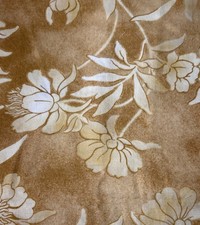 Floral Yellow Cotton Fabric 15" x 68" Material Quilting Crafts