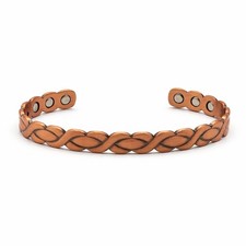 Pure Copper Bracelet 8 mm Wide Open Cuff 17.3 cm 6.81 in 18 g Adjustable Unisex
