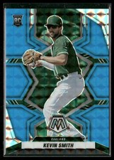 Kevin Smith 2022 Panini Mosaic #252 Blue Fluorescent Mosaic Oakland Athletics