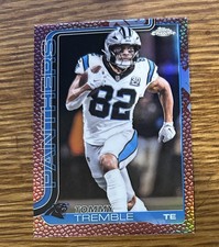 2025 Topps Chrome Football Tommy Tremble Football Leather Refractor Panthers