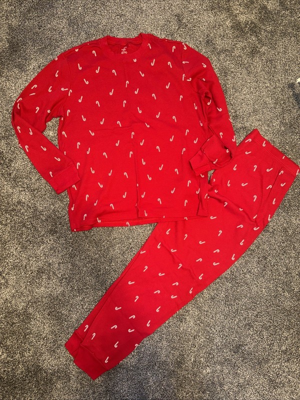 Adult Unisex Carter’s Candy Cane Christmas Pajamas ~ Size XXL