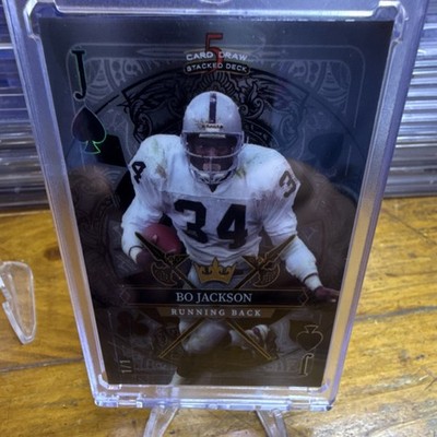 Wild Card 5 Card Draw Bo Jackson Jack of Spades Serial Numbered SDPS-BJN Footba 