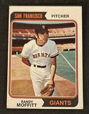 1974 Topps Randy Moffitt 2nd Year Baseball Card 156 Giants Pitcher FR Creased OC