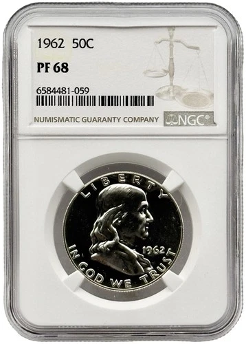 1962 Franklin Silver Half Dollar NGC PF68