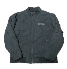 DRI Duck Canvas Jacket Mens XL Gray Workwear Flannel Lined Chore