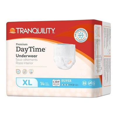 Tranquility Premium DayTime Underwear XL 56 Count Super Absorbency