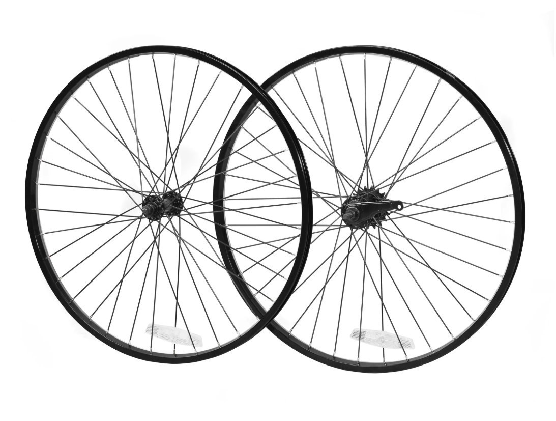 26" Cruiser Bike Alloy Wheelset C/B Stainless Steel Spokes Black FREE SHIPPING!