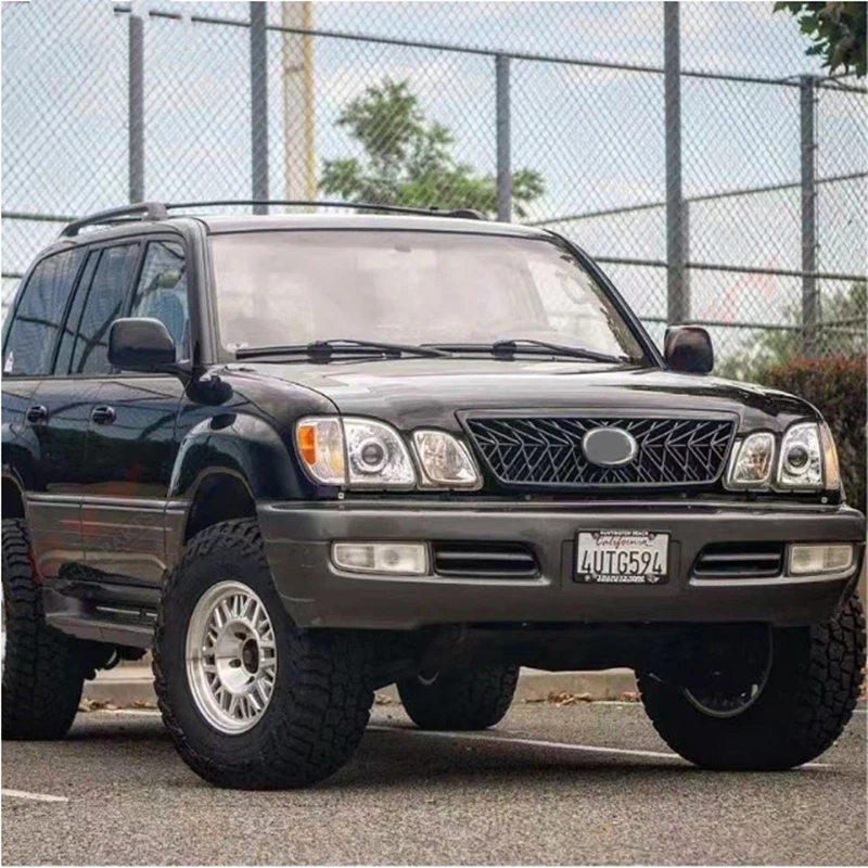 Parrilla de radiador de parachoques delantero negro brillante para Toyota Lexus LX470 2003-2007 Foto 4 de 4