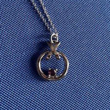 Vintage Harriet Carter Silver-Tone Amethyst Pendant Necklace