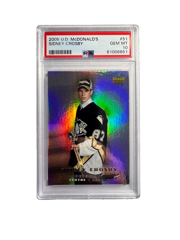 Sidney Crosby Rookie Card 2005-06 Upper Deck McDonald's #51 (RC) Penguins PSA 10