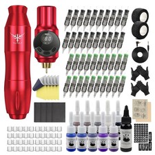 Tattoo Gun Starter kit Wireless Tattoo Kit Professional Complete Set Rotary P...