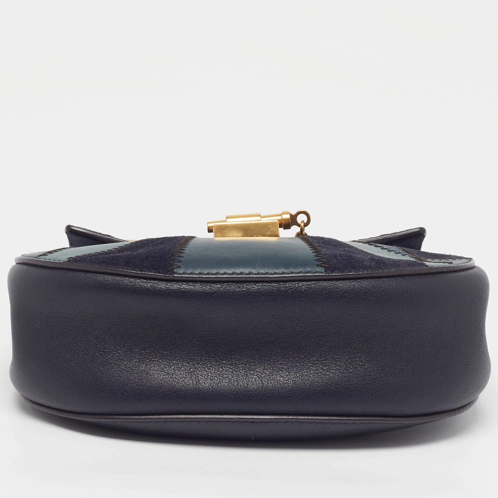 Chloe Drew Patchwork Mini Blue Chain Shoulder Bag - image 6