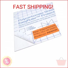 Polycarbonate Clear Plastic Sheet 12" X 18" X 0.0625" (1/16") Exact, EasyRuler F