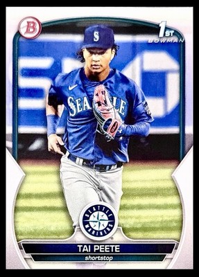 Tai Peete 1st Bowman 2023 Bowman Draft #BD-28 - Seattle Mariners RC