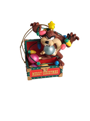 Looney Tunes 1995 TAZ MERRY CHRISTMAS Ornament - MATRIX- NO BOX