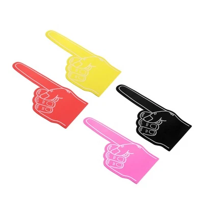 4 Stück Schaumstofffinger 18 Zoll,Nummer 1 DIY Blanko-Schaumstoffhand,4 Farben - Bild 1 von 4