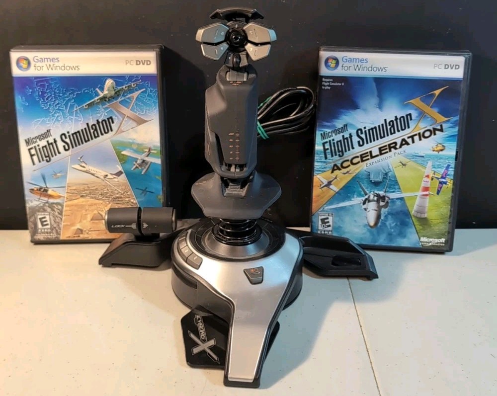 Mad Catz Cyborg X F.L.Y.5 Flight Stick & PC Game Flight Simulator