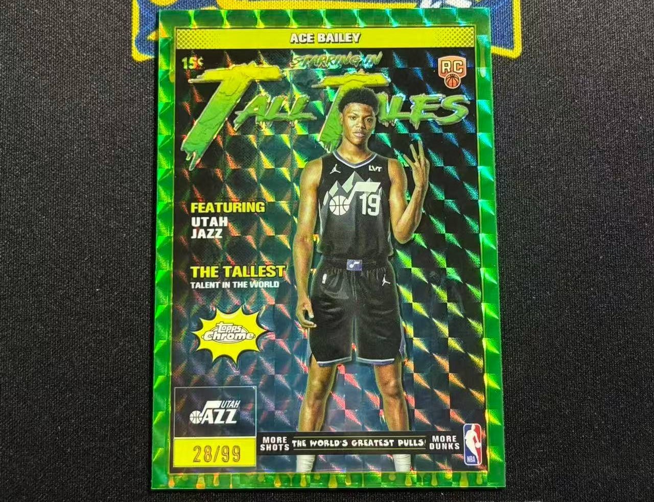 2025-26 Topps Chrome Ace Bailey RC Tall Tales Green Geometric /99