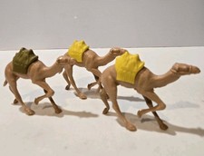 Vintage Plastic 1/32 Scale Camel Lot of 3 - Arabic Diorama Models African Wars