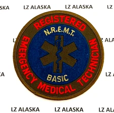 BASIC EMT NATIONAL REGISTRY ( N.R.E.M.T. ) BLUE & GREEN PATCH (EMS2)