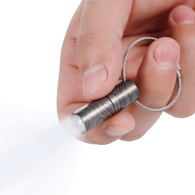 KeyUnity KF00 Titanium Mini Keychain LED Flashlight, 15 Lumens KF00SP 