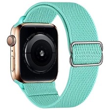 Watch Band 38/40/41mm Soft Stretchy Elastic Nylon Loop for Apple Watch-Seafoam