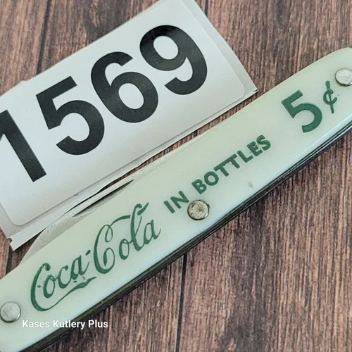 Vintage Coca Cola Coke Logo Jack Folding Pocket Knife Made In USA