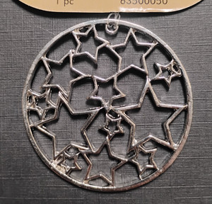 Metal Accent STARS Silver Metal Pendant *NEW* Jewelry Maker DIY Celestial Magic
