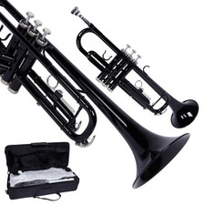 New Black Nickel Plating Student Bb Trumpet w/ Case Mouthpiece for Beginner