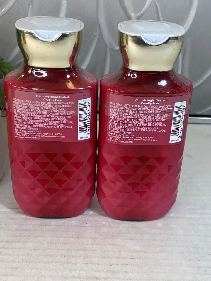 Lote de 2 lociones corporales nutritivas diarias Bath & Body Works Forever Red 8 fl oz NUEVO Foto 4 de 4