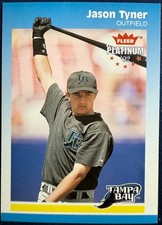 2002 FLEER PLATINUM #143 JASON TYNER (TAMPA BAY RAYS) BASEBALL CARD