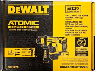 DeWalt DCH172B 20V Max Brushless Atomic SDS 5/8'' Rotary Hammer Drill 20 Volt