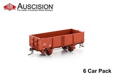 Auscision (VFW-85) IZ Open Wagon 1960-1964 era, VR Wagon Red - 6 Car Pack