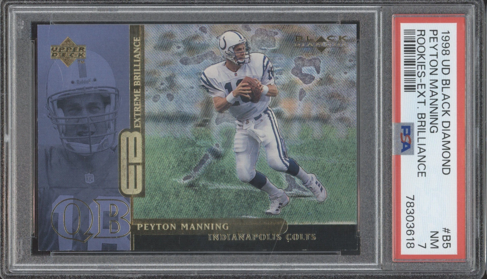 Peyton Manning Upper Deck Black Diamond Rookies-Extreme Brilliance #B5 Base