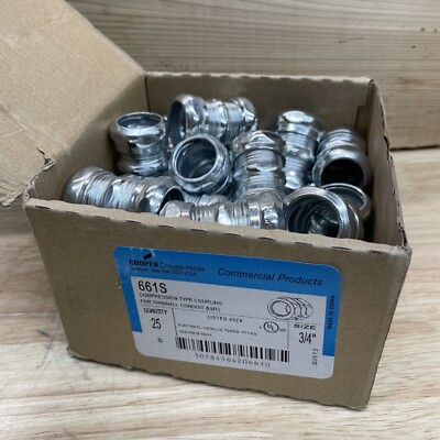  Compression Type Coupling For Thinwall Conduit, 661S, 3/4 , Quantity 25