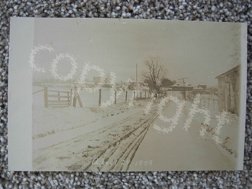 Carte Postale Photo Vintage 1909 - Gare Et Train à Vapeur Pennsboro Harrisville WV