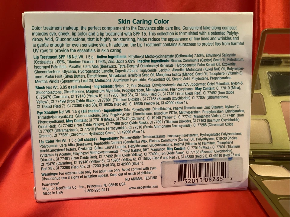 Paleta facial EXUVIANCE color cuidado piel, colección fundamental nueva. Foto 3 de 3