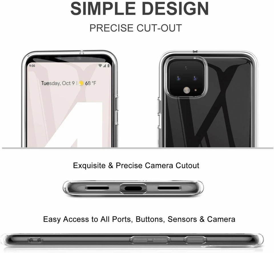 COVER CUSTODIA PER GOOGLE PIXEL 4 TRASPARENTE TPU SLIM MORBIDA ULTRASLIM - Immagine 2 di 4