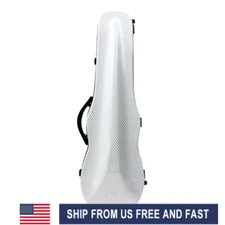 Advance 4/4 Full Size Fiber Glass Hard Strong Durable Gourd Shape  White Color